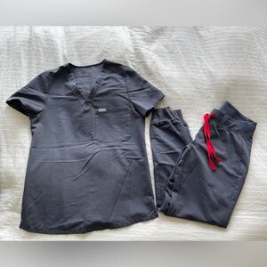 Figs XS Charcoal Scub Set